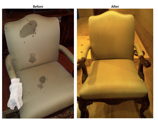 Before and After Professional Upholstery Cleaning Fayetteville