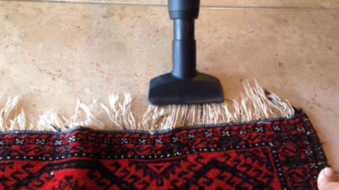 Vacuuming Rug Fringes